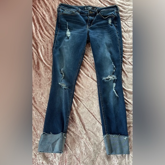 Hollister Dark Blue Ankle Jeans - Picture 2 of 4